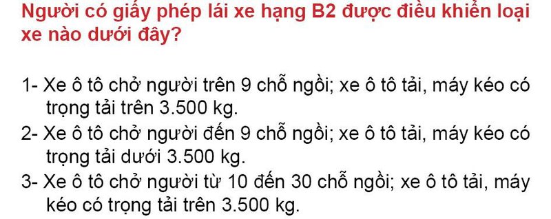 Nội dung câu hỏi thi bằng lái xe số 66