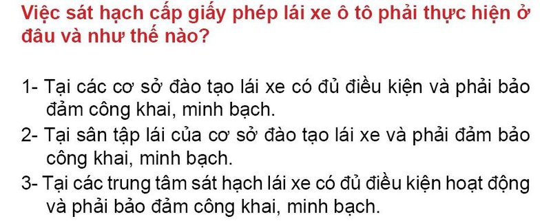 Nội dung câu hỏi thi bằng lái xe số 79