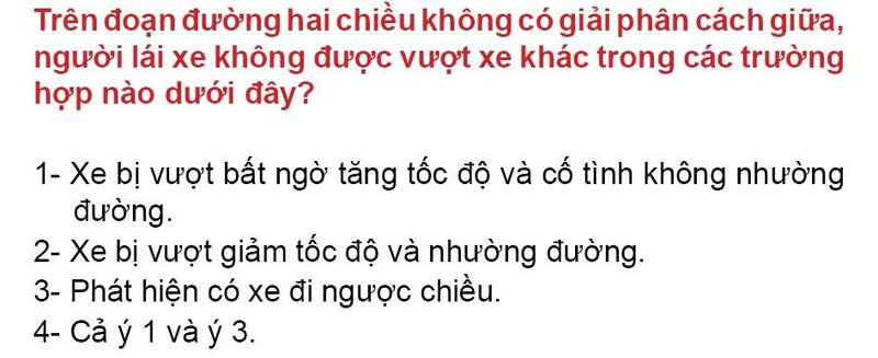 Nội dung câu hỏi thi bằng lái xe số 117