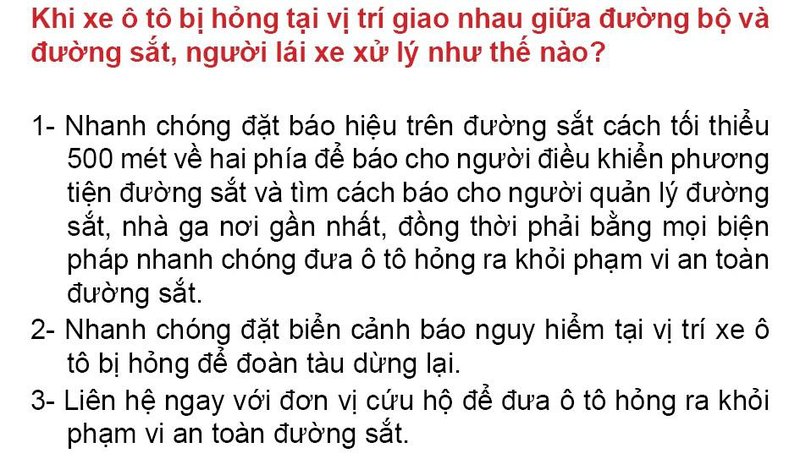 Nội dung câu hỏi thi bằng lái xe số 121