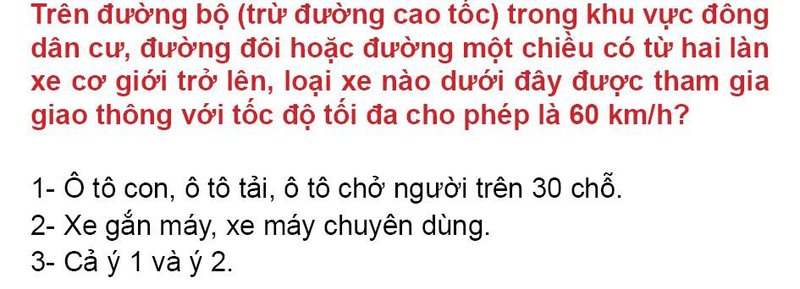 Nội dung câu hỏi thi bằng lái xe số 128