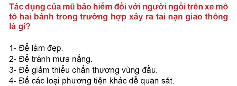 Nội dung câu hỏi thi bằng lái xe số 146