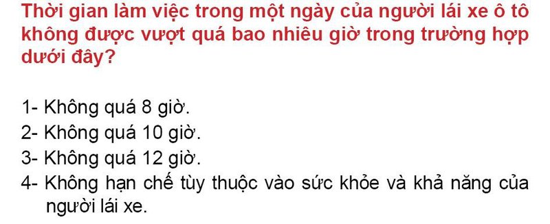 Nội dung câu hỏi thi bằng lái xe số 171