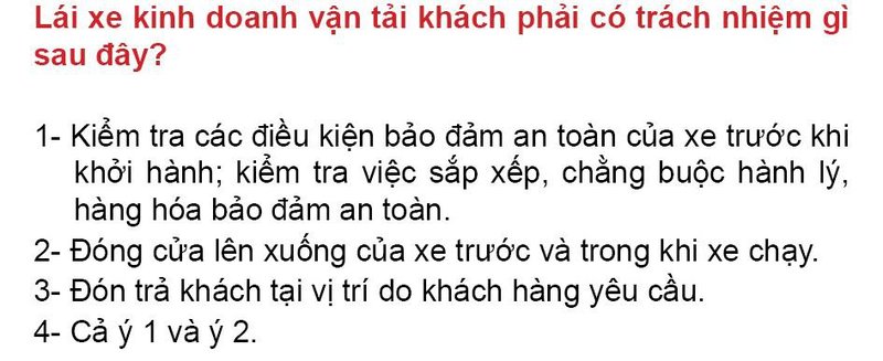 Nội dung câu hỏi thi bằng lái xe số 173