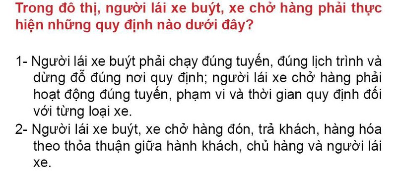 Nội dung câu hỏi thi bằng lái xe số 186