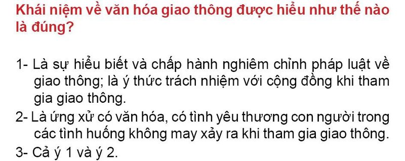 Nội dung câu hỏi thi bằng lái xe số 197