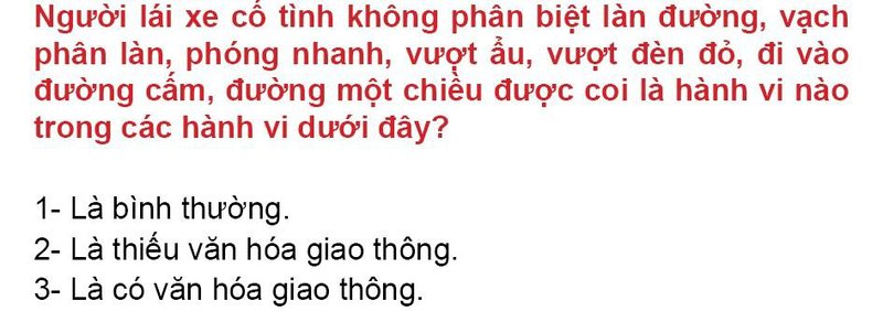 Nội dung câu hỏi thi bằng lái xe số 199