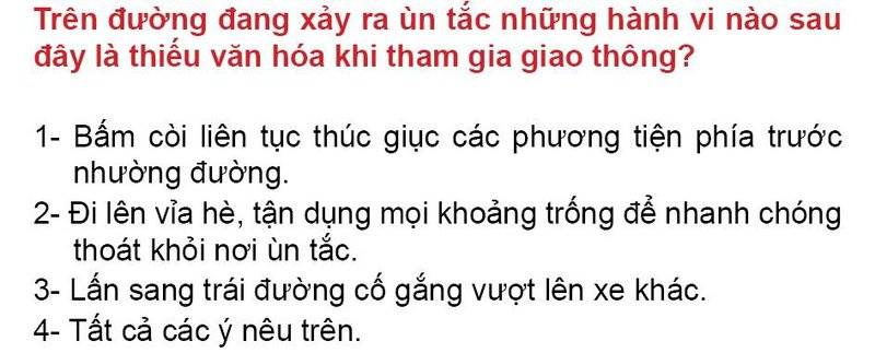 Nội dung câu hỏi thi bằng lái xe số 213
