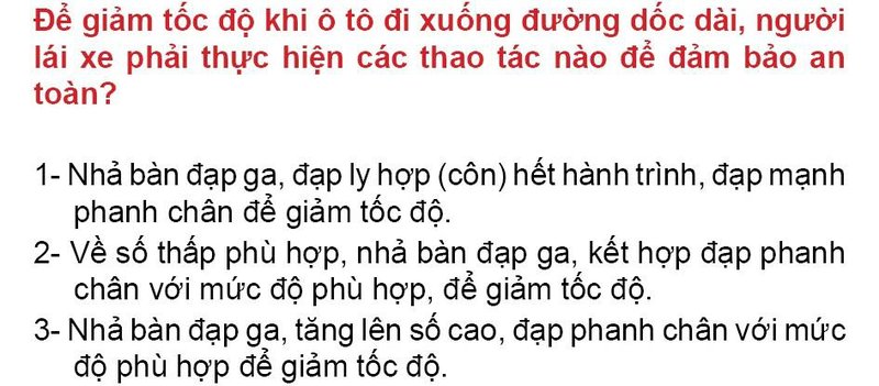 Nội dung câu hỏi thi bằng lái xe số 231