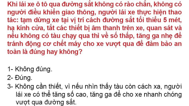 Nội dung câu hỏi thi bằng lái xe số 244