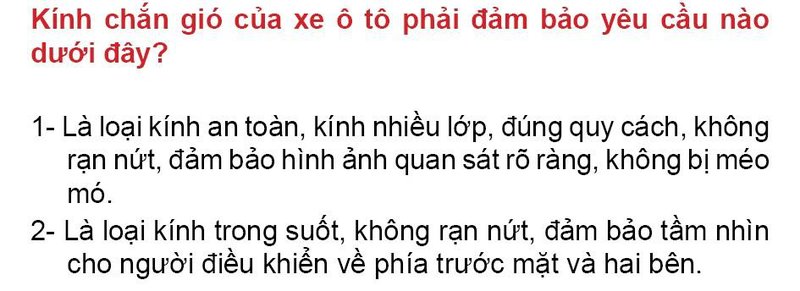 Nội dung câu hỏi thi bằng lái xe số 274