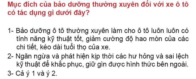 Nội dung câu hỏi thi bằng lái xe số 277