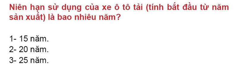 Nội dung câu hỏi thi bằng lái xe số 283