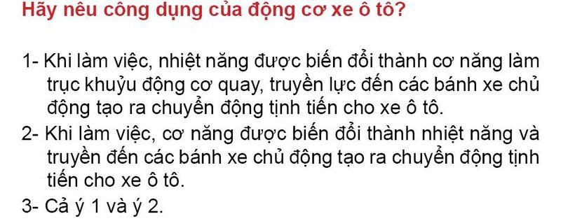 Nội dung câu hỏi thi bằng lái xe số 285
