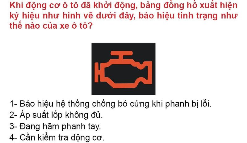 Nội dung câu hỏi thi bằng lái xe số 293