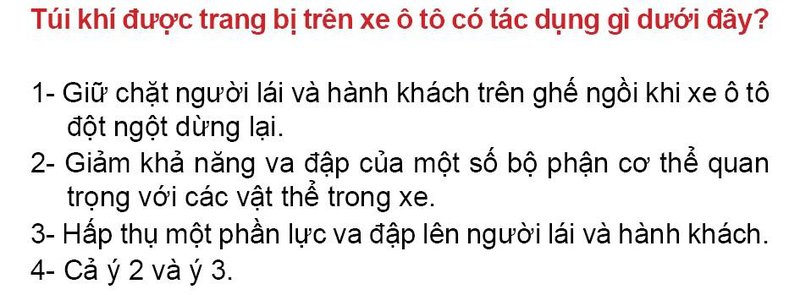 Nội dung câu hỏi thi bằng lái xe số 300