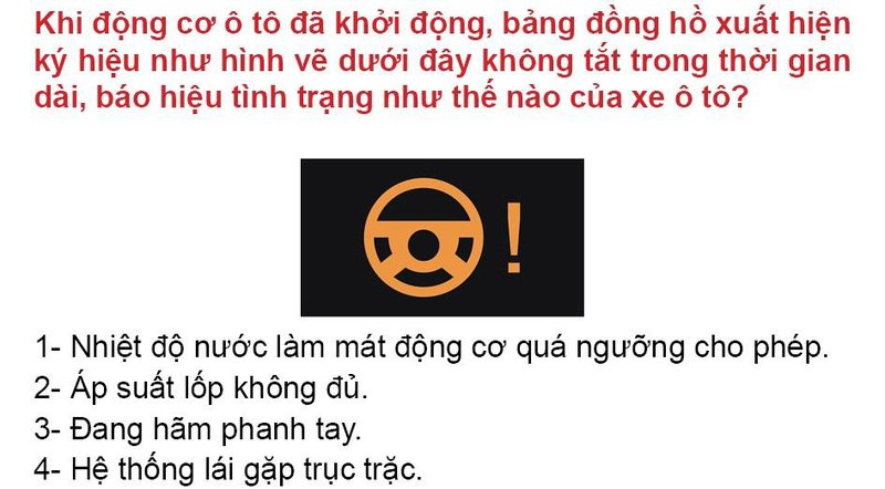 Nội dung câu hỏi thi bằng lái xe số 301