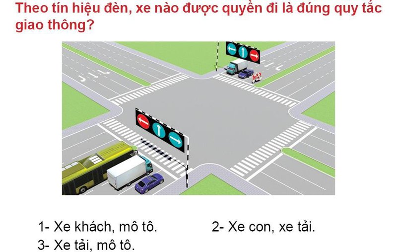 Nội dung câu hỏi thi bằng lái xe số 500