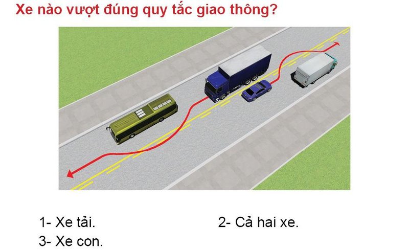 Nội dung câu hỏi thi bằng lái xe số 531