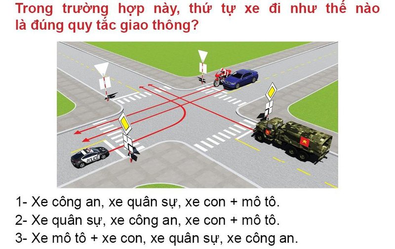 Nội dung câu hỏi thi bằng lái xe số 540