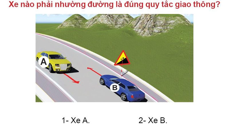 Nội dung câu hỏi thi bằng lái xe số 541