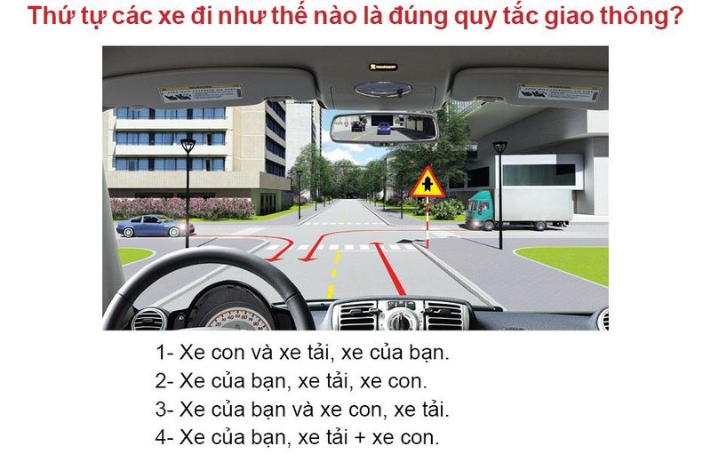 Nội dung câu hỏi thi bằng lái xe số 551