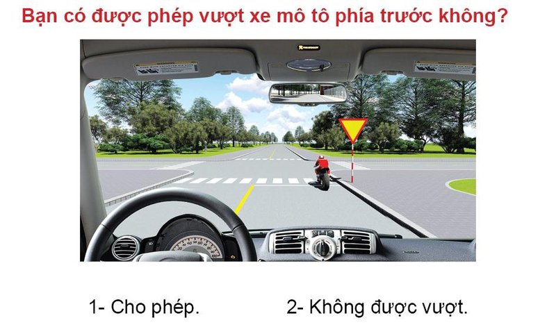 Nội dung câu hỏi thi bằng lái xe số 556