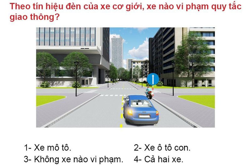 Nội dung câu hỏi thi bằng lái xe số 559