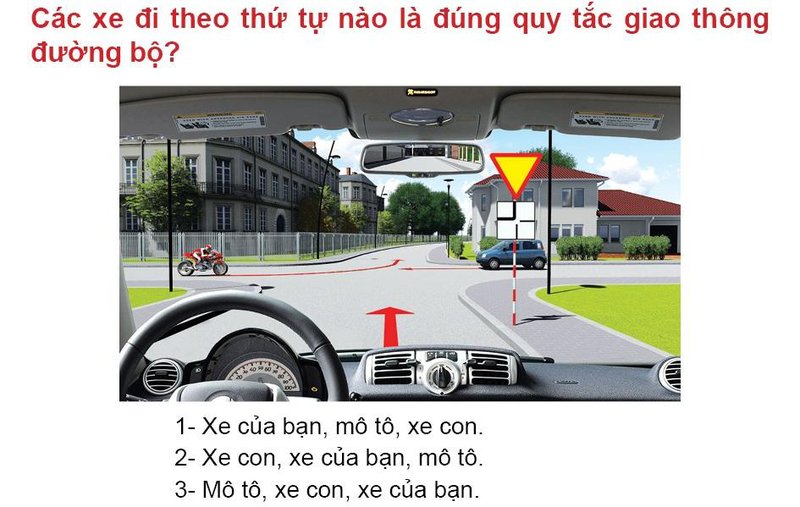 Nội dung câu hỏi thi bằng lái xe số 567