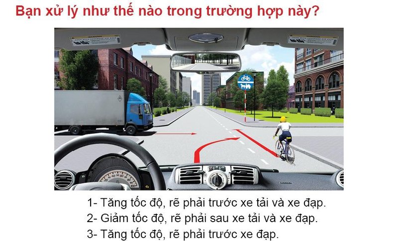 Nội dung câu hỏi thi bằng lái xe số 572