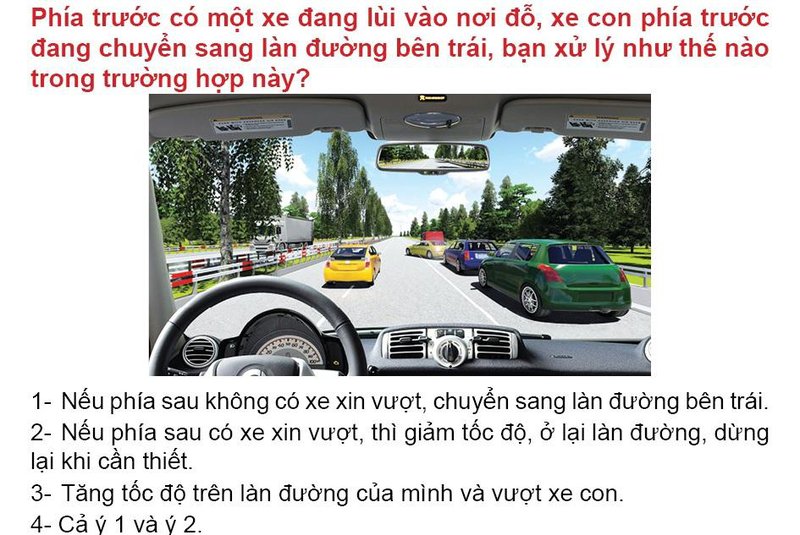 Nội dung câu hỏi thi bằng lái xe số 578