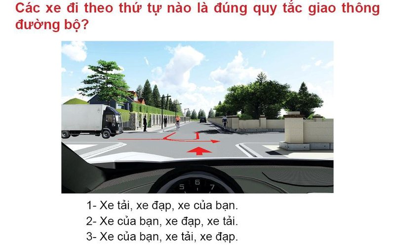 Nội dung câu hỏi thi bằng lái xe số 593
