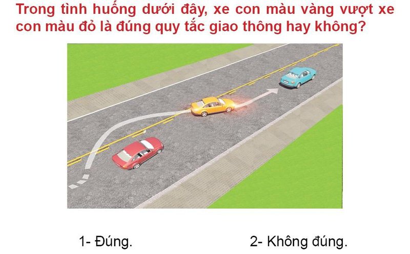 Nội dung câu hỏi thi bằng lái xe số 599