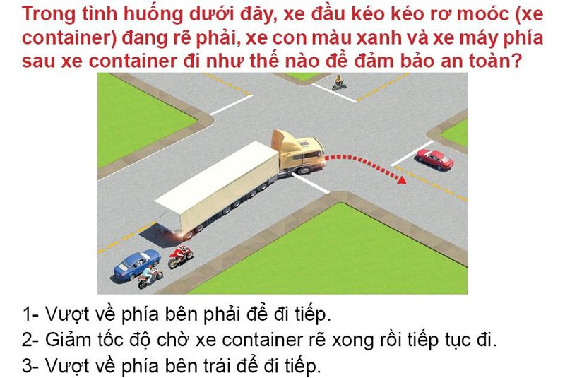 Nội dung câu hỏi thi bằng lái xe số 600